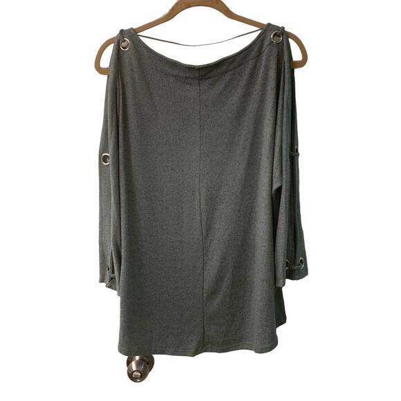 Cable & Gauge Women's 3/4 Dolman Sleeve Boatneck Cold Shoulder Top, Size XL - Picture 10 of 11